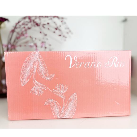 Verano Rio Rhinestone Embellished Platform Wedge Heel Slide Sandal Silver Size 8 - Picture 12 of 13